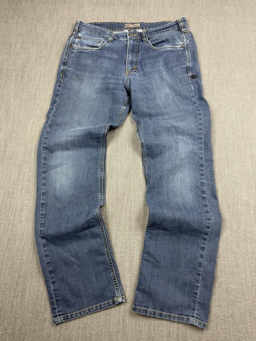 5.11 Tactical Jeans Mens 34x32 Blue Stretch Straight Leg Denim Pants